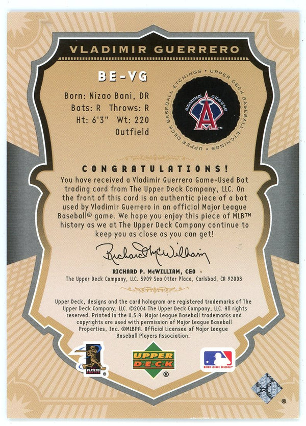 Vladimir Guerrero 2004 Upper Deck Etchings Bat Relic #BE-VG