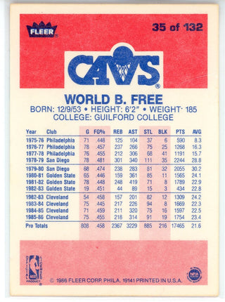World B. Free 1986 Fleer Card #35