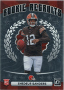 Shedeur Sanders 2025 Panini Donruss Optic Rookie Recruits RC #20