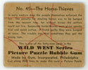 The Horse-Thieves Wild West Series Picture Puzzle Bubble Gum #45 Card