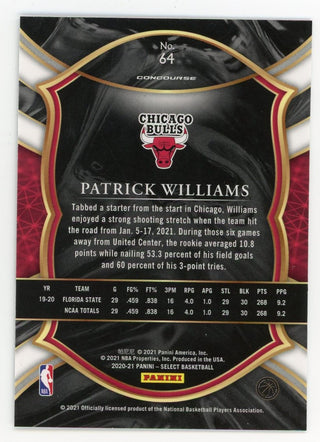 Patrick Williams 2021 Panini Select Rookie #64 Card