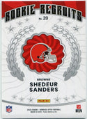 Shedeur Sanders 2025 Panini Donruss Optic Rookie Recruits RC #20