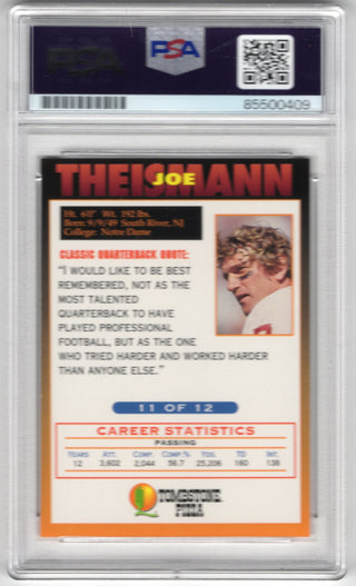 Joe Theismann Tombstone Pizza PSA Auto Grade GEM MT 10 Card