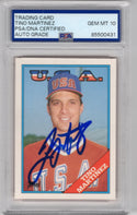 Tino Martinez 1988 Topps Autographed Card #66T