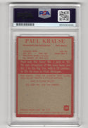 Paul Krause Topps #117 Autographed Card PSA Auto Grade GEM MT 10