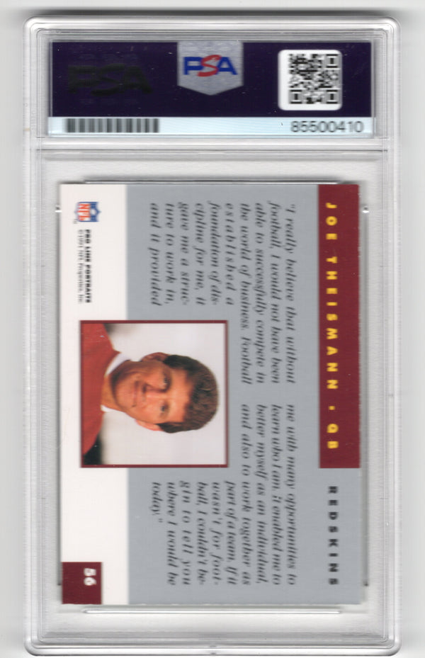 Joe Theismann 1991 Pro Line Portraits #56 PSA Auto Grade GEM MT 10 Card