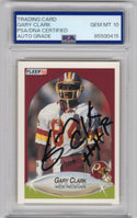 Gary Clark 1990 Fleer #154 PSA Auto Grade GEM MT 10 Card