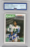 Randall Cunningham 1990 Fleer Autographed Card PSA Auto Grade 10 Card