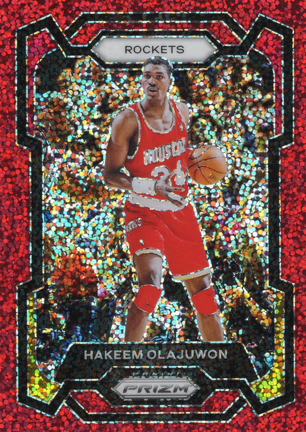 Hakeem Olajuwon 2023-24 Panini Prizm #191 Red Sparkle Card