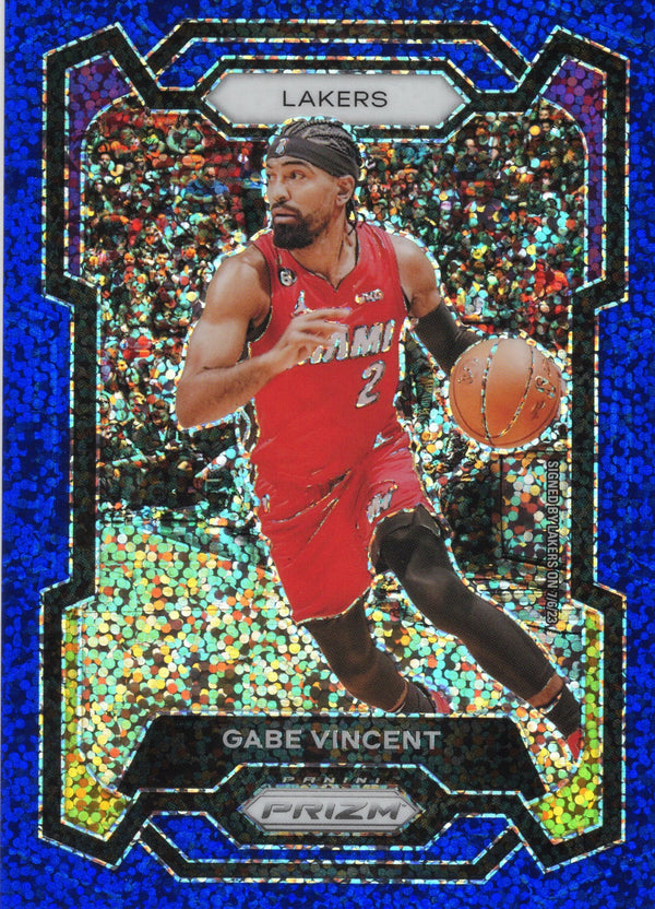 Gabe Vincent  2023-24 Panini Prizm #225 Blue Sparkle Card