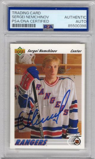 Sergei Nemchinov 1991-92 Upper Deck PSA Auto Authentic Autographed Card