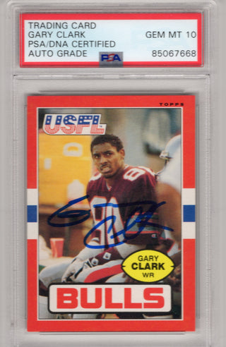 Gary Clark 1985 Topps #49 PSA Auto Grade 10 Card