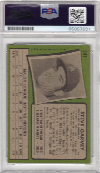 Steve Garvey 1971 Topps #341 PSA Auto Grade GEM MT 10 Card