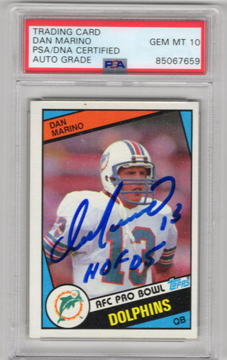 Dan Marino 1984 Topps #123 PSA Authentic Auto Grade 10 Card