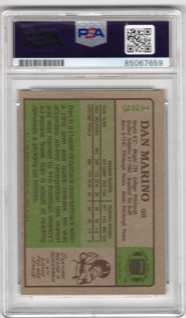 Dan Marino 1984 Topps #123 PSA Authentic Auto Grade 10 Card