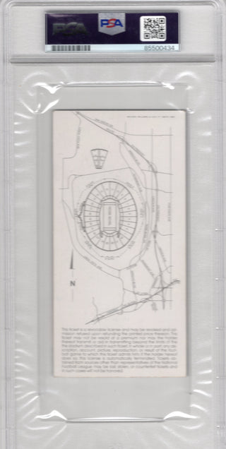 John Riggins Superbowl XVII Autographed Ticket PSA Authentic Auto