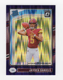 Jayden Daniels 2024 Donruss Rated Rookie Purple Shock Prizm RC #248