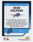 Keon Coleman 2024 Optic Rated Rookie Blue Hyper Prizm #263 Card