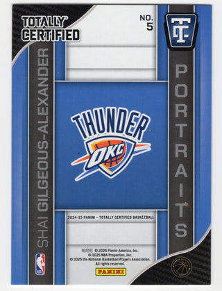Shai Gilgeous-Alexander 2025 Topps Totally Certified #5 Card