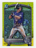 Charlie Condon 2025  Bowman Chrome 1st Bowman #BCP75 Gold Mojo /75 Card