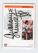 Anthony Munoz 1992 Pro Line Profiles #7 Autographed Card