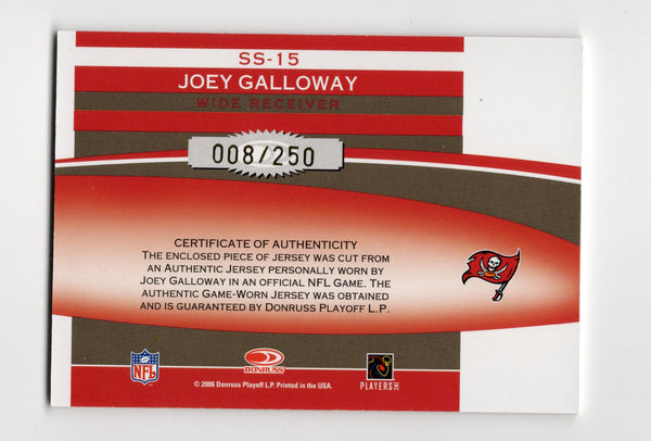 Joey Galloway Donruss Leaf Statistical Standouts Jersey Card /250
