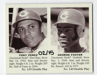 Tony Perez/George Foster Upper Deck 2007 Goudey Card 02/15