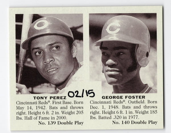 Tony Perez/George Foster Upper Deck 2007 Goudey Card 02/15