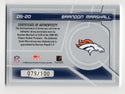 Brandon Marshall 2006 Donruss Playoff Leaf Rookies and Stars Jersey Card /100