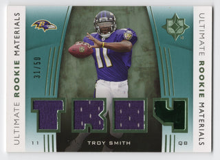 Troy Smith 2007 Ultimate Rookie Materials #URMTS Jersey Card /50