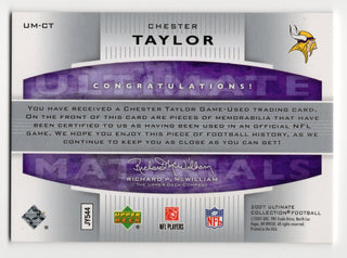 Chester Taylor 2007 Upper Deck Ultimate Collections #UMCT Jersey Card