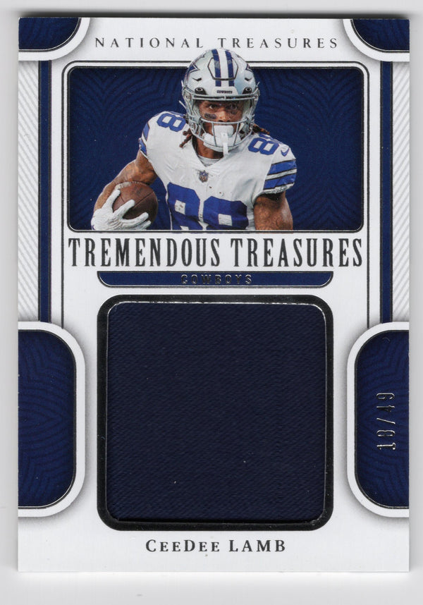 CeeDee Lamb 2020 Panini National Treasures #TRE-CDL Patch Card /49