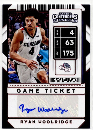 Ryan Woolridge 2020 Panini Contenders Draft Picks #126 Game Ticket Red Auto RC