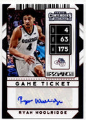 Ryan Woolridge 2020 Panini Contenders Draft Picks #126 Game Ticket Red Auto RC