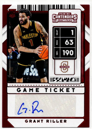 Grant Riller 2020 Contenders Draft Game Ticket Rookie RC Autograph #123