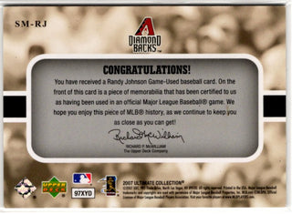 Randy Johnson 2007 Ultimate Collection Ultimate Star Materials Jersey #SM-RJ