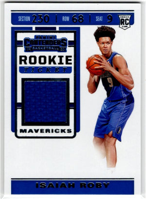 ISAIAH ROBY RC 2019-20 Panini Contenders Rookie Ticket Jersey Card #RTS-IRB