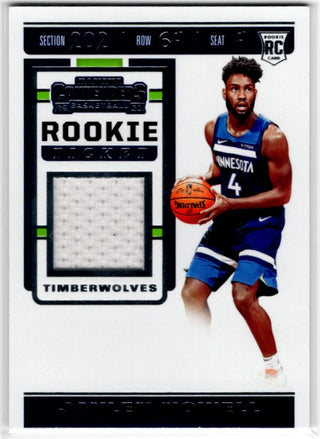 JAYLEN NOWELL 2019-20 CONTENDERS BASKETBALL #RTS-JNW JERSEY RELIC RC T-WOLVES