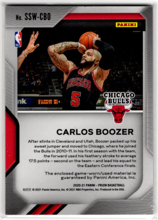 CARLOS BOOZER 2020 - 2021 Panini Prizm Sensational Jersey Card SSW-CBO