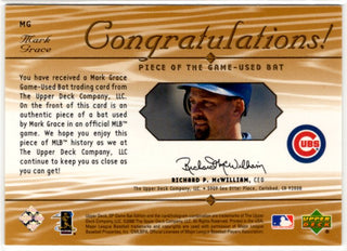 Mark Grace Piece of the Game MG 2000 Upper Deck SP