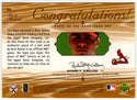 Rick Ankiel #RA 2001 SP Game Bat Edition Piece of the Game