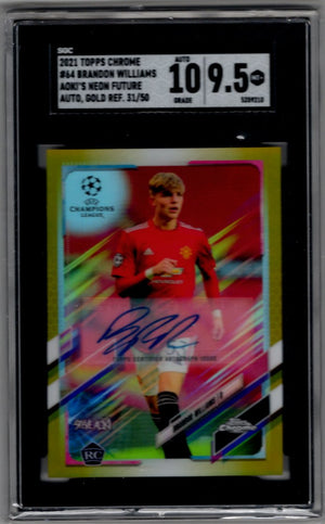 Brandon Williams Topps Chrome 2021 Autographed graded 9.5