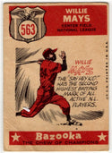 Willie Mays 1959 Topps All Star Selection #563