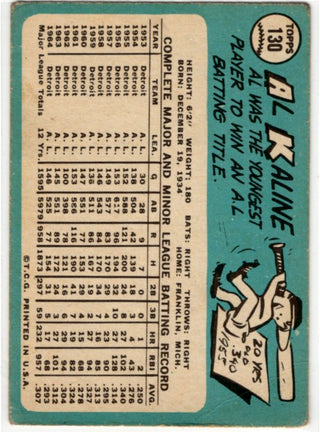 Al Kaline 1965 Topps #130