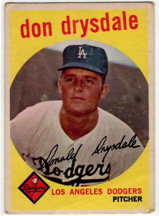Don Drysdale 1959 Topps Card #387