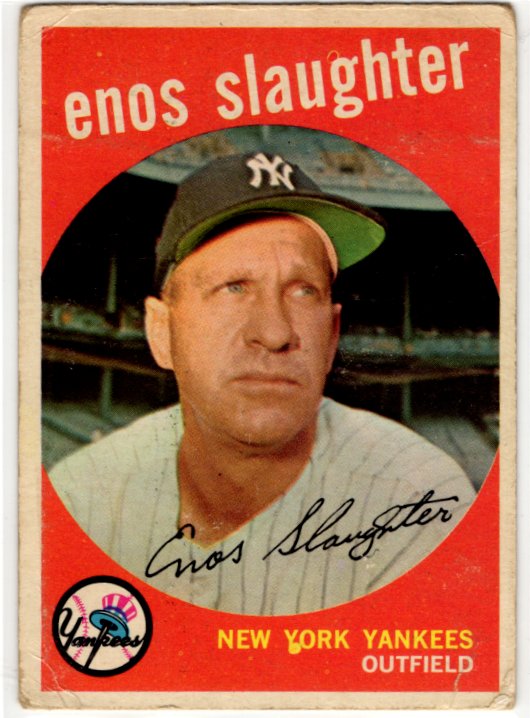 Enos Slaughter 1959 Topps Card #155 New York Yankees