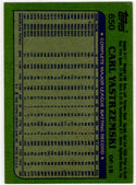Carl Yastrzemski 1982 Topps Card #650