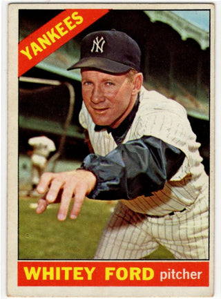 Whitey Ford Topps card 1966 #160 New York Yankees