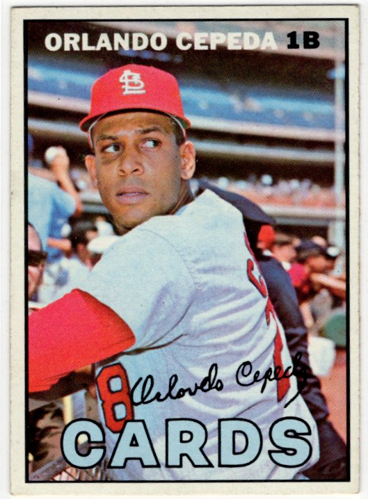Orlando Cepeda Topps card 1967 #20 St. Louis Cardinals