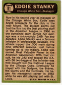 Eddie Stanky Topps Card 1967 #81 White Sox